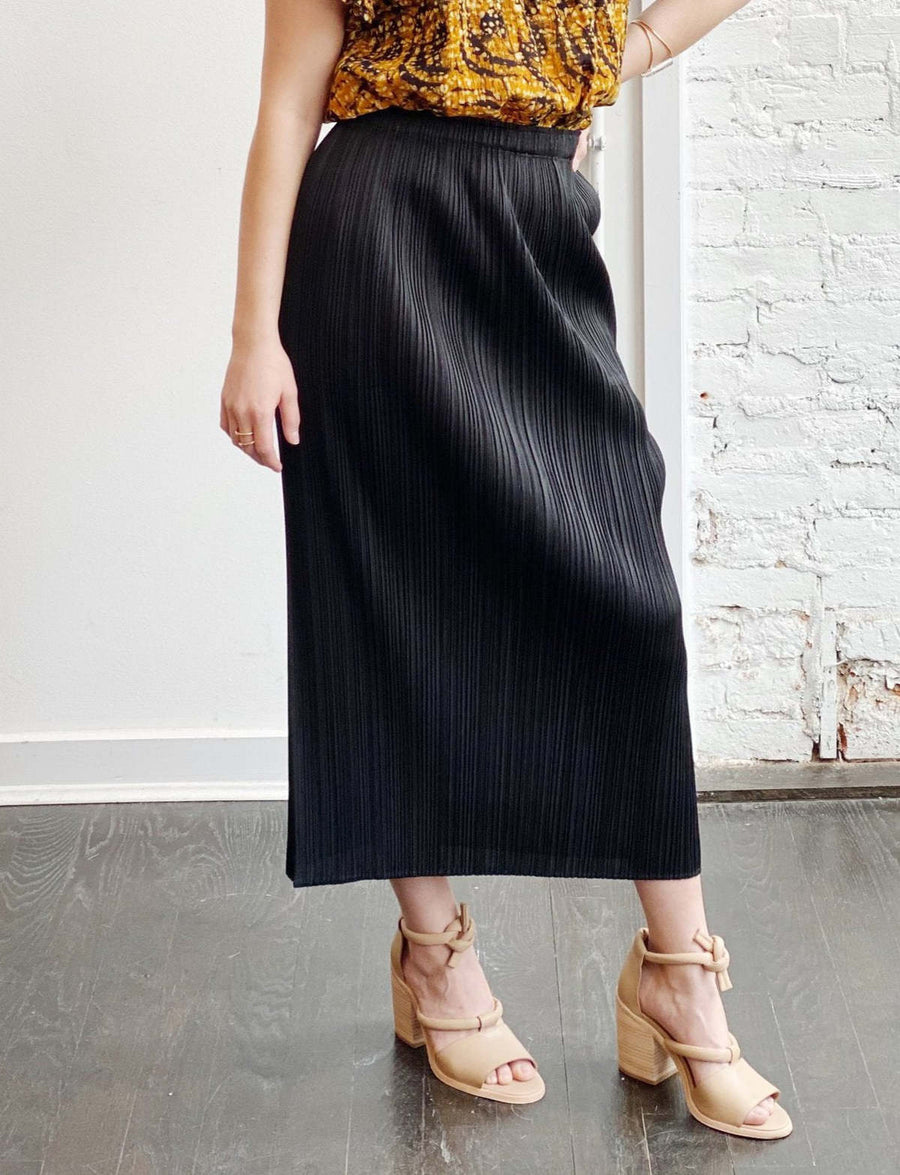 Basics Skirt in Black by Pleats Please Issey Miyake