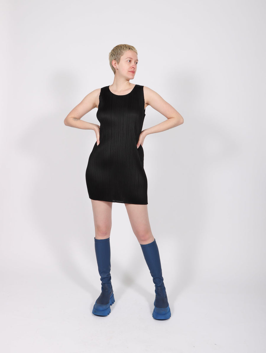 Basics Tunic in Black by Pleats Please Issey Miyake