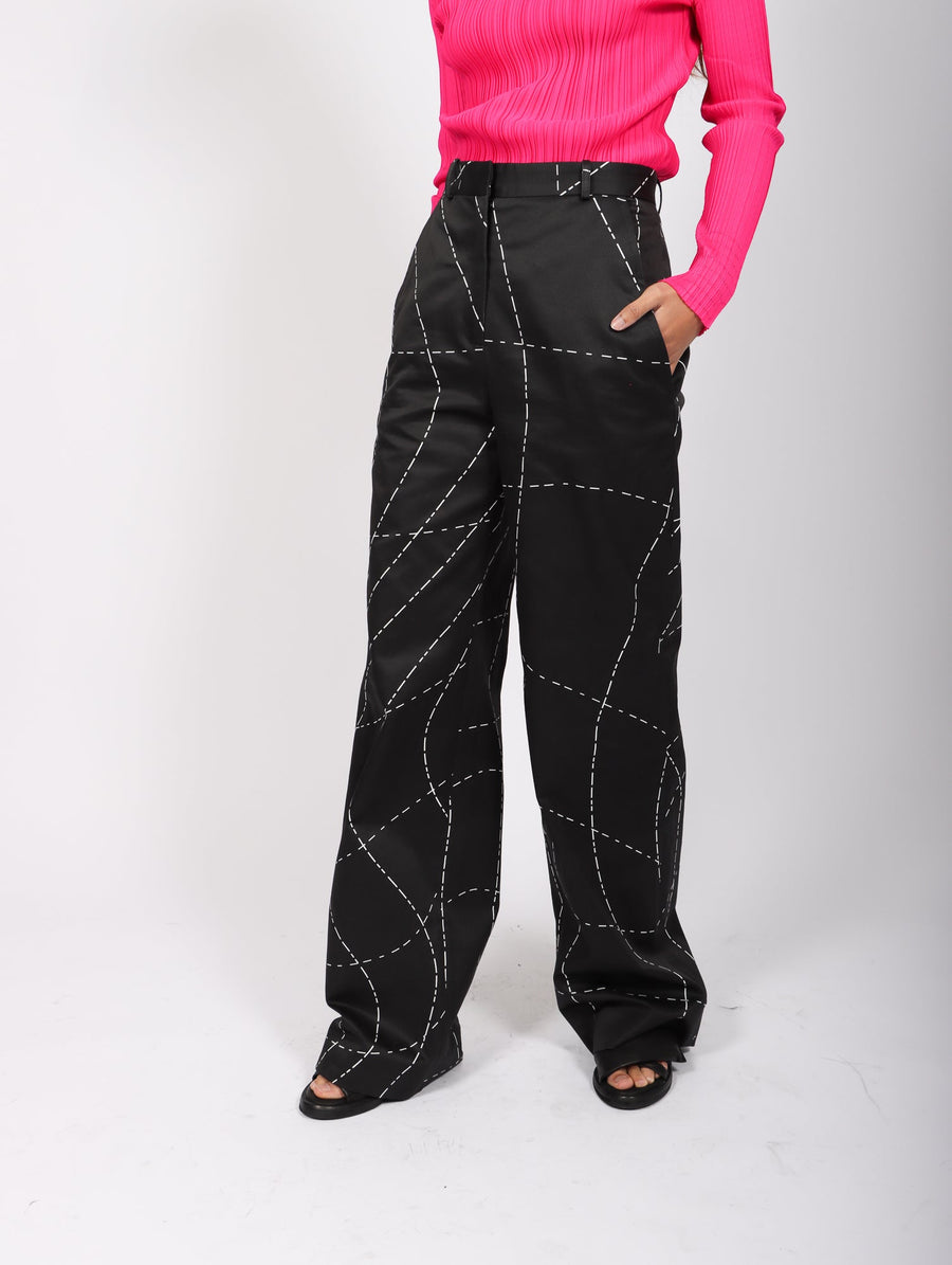 Bâti Trousers in Printed Black by Armine Ohanyan-Idlewild