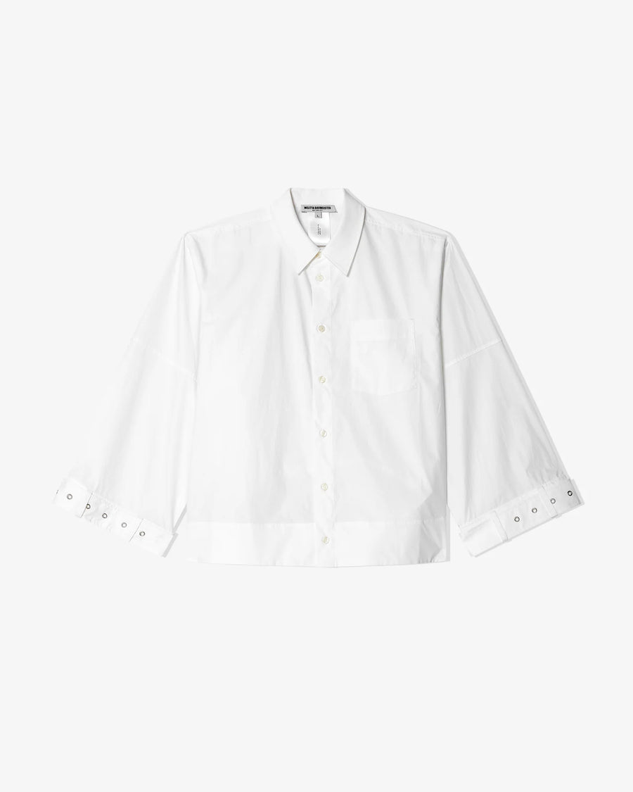 Belted Shirt in Papery Cotton by Melitta Baumeister-Tops-Melitta Baumeister-Idlewild