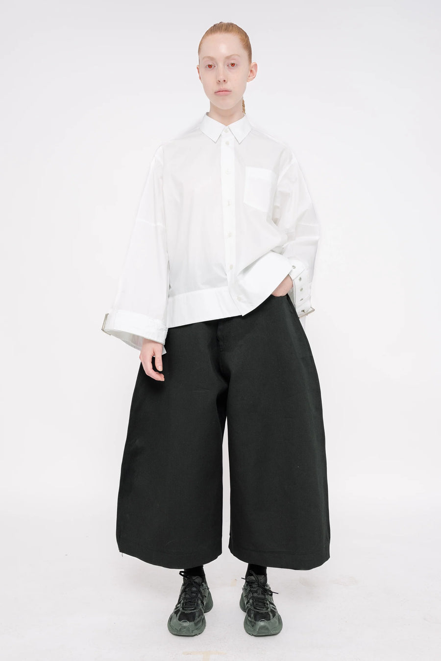 Belted Shirt in Papery Cotton by Melitta Baumeister-Tops-Melitta Baumeister-Idlewild