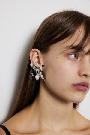 Big Estelle Flower Earrings in Silver by Eyland-Jewelry-Eyland-Idlewild