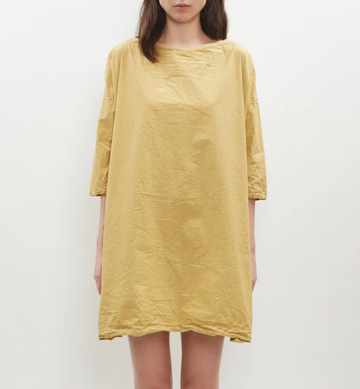 Boatneck Dress TS in Gold by Album Di Famiglia-Album Di Famiglia-Idlewild