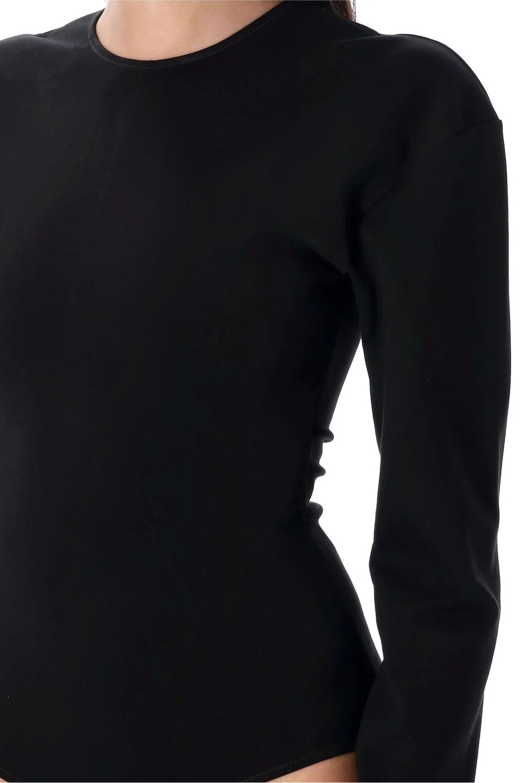 Bodysuit in Black by MM6 Maison Margiela-Bodysuits-MM6-Idlewild