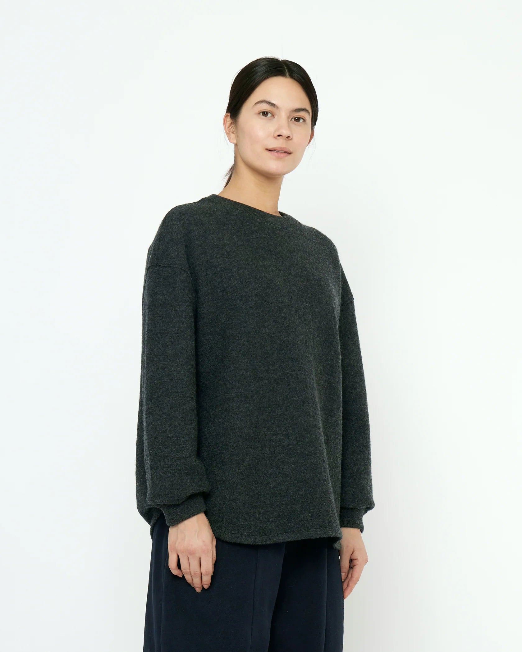 Boiled Wool Keepsake Jumper in Charcoal by 7115 by Szeki-Tops-7115 by Szeki-Idlewild