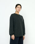 Boiled Wool Keepsake Jumper in Charcoal by 7115 by Szeki-Tops-7115 by Szeki-Idlewild