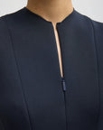 Bonded Twill Sleeveless Sculpted Dress in Dark Navy by Tibi-Dresses-Tibi-Idlewild