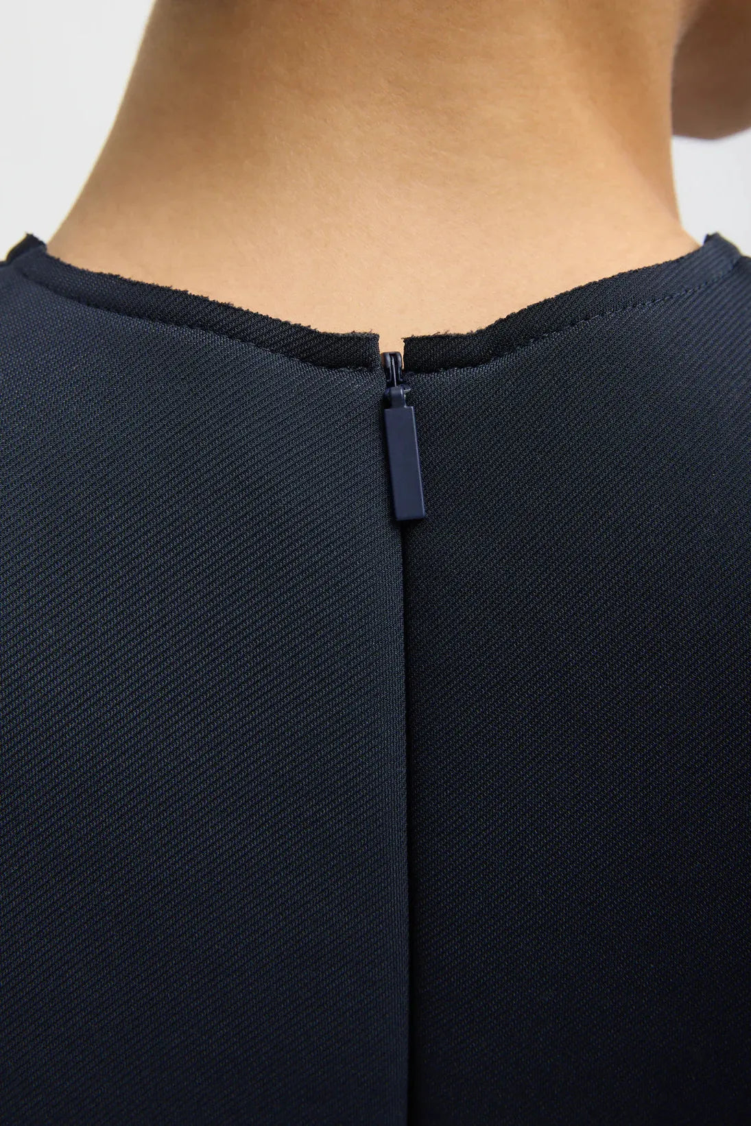 Bonded Twill Sleeveless Sculpted Dress in Dark Navy by Tibi-Dresses-Tibi-Idlewild