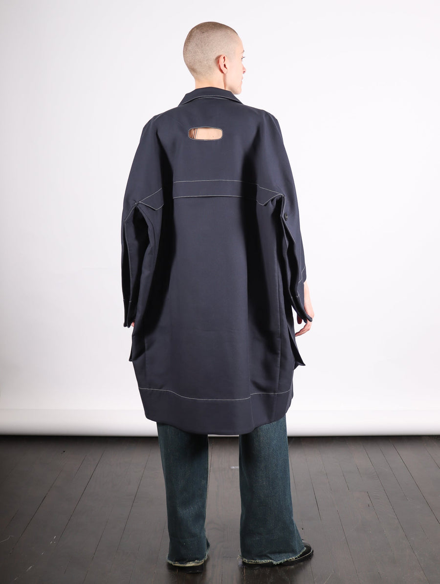 Box Coat in Navy by Henrik Vibskov-Idlewild