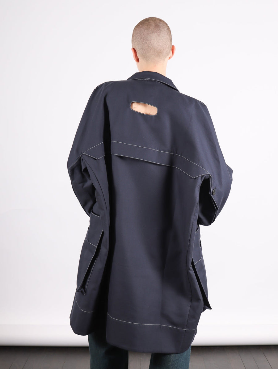 Box Coat in Navy by Henrik Vibskov-Idlewild