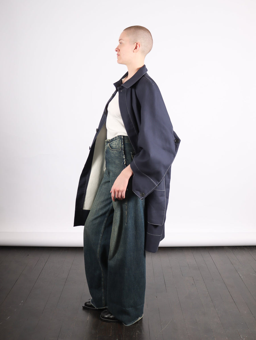 Box Coat in Navy by Henrik Vibskov-Idlewild