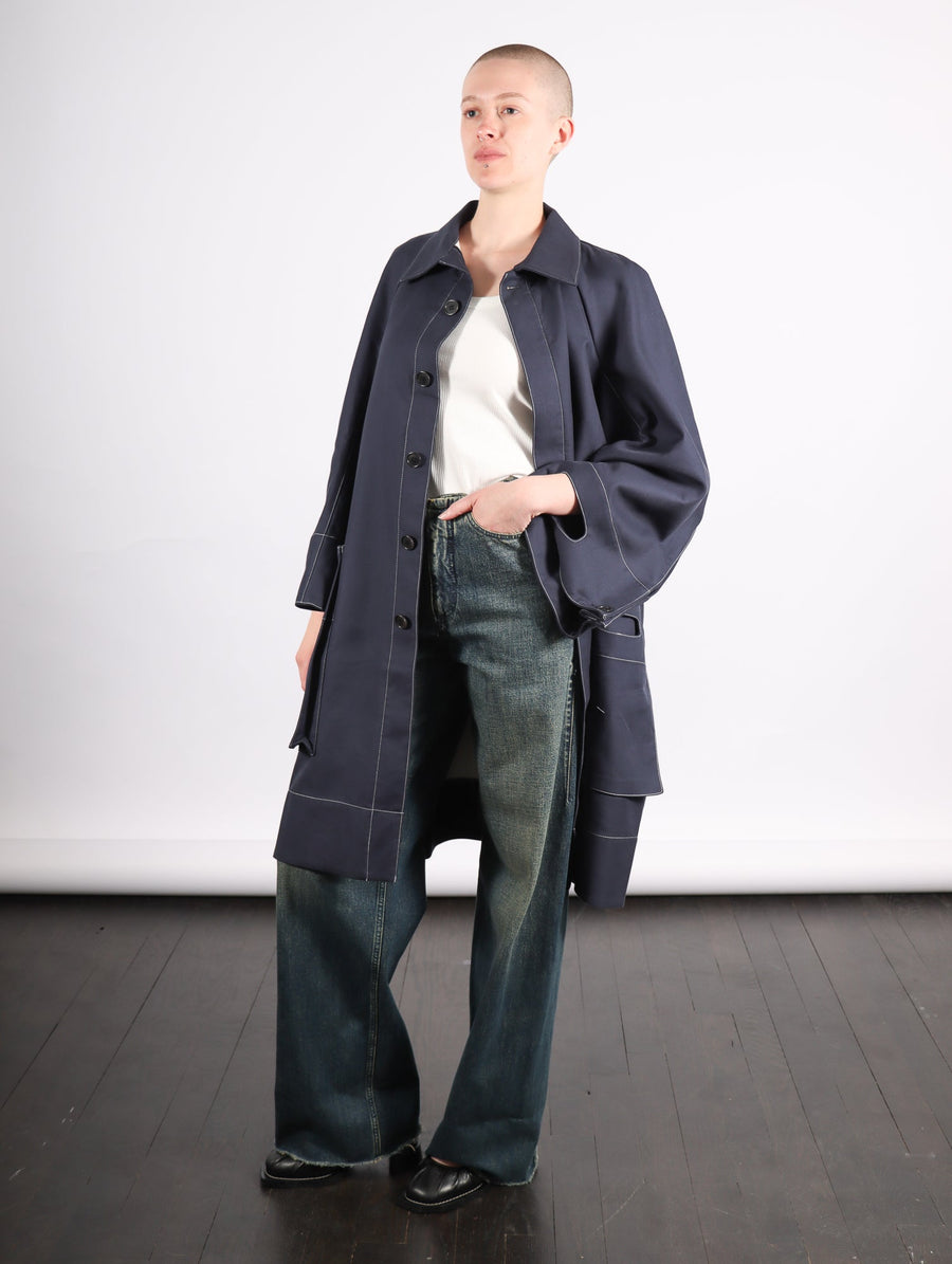 Box Coat in Navy by Henrik Vibskov-Idlewild