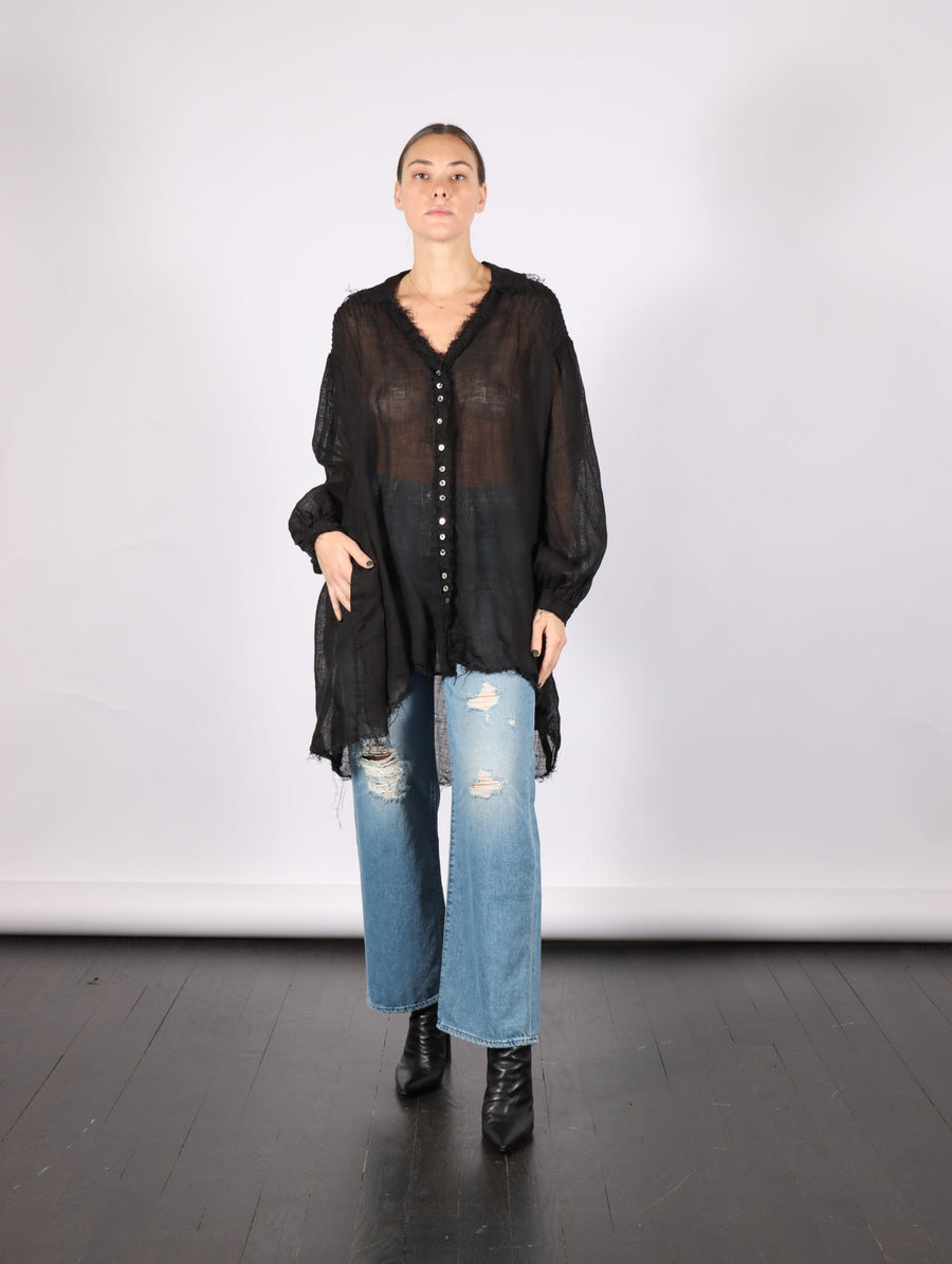 Button Down in Black by Amano by Lorena Laing-Amano By Lorena Laing-Idlewild