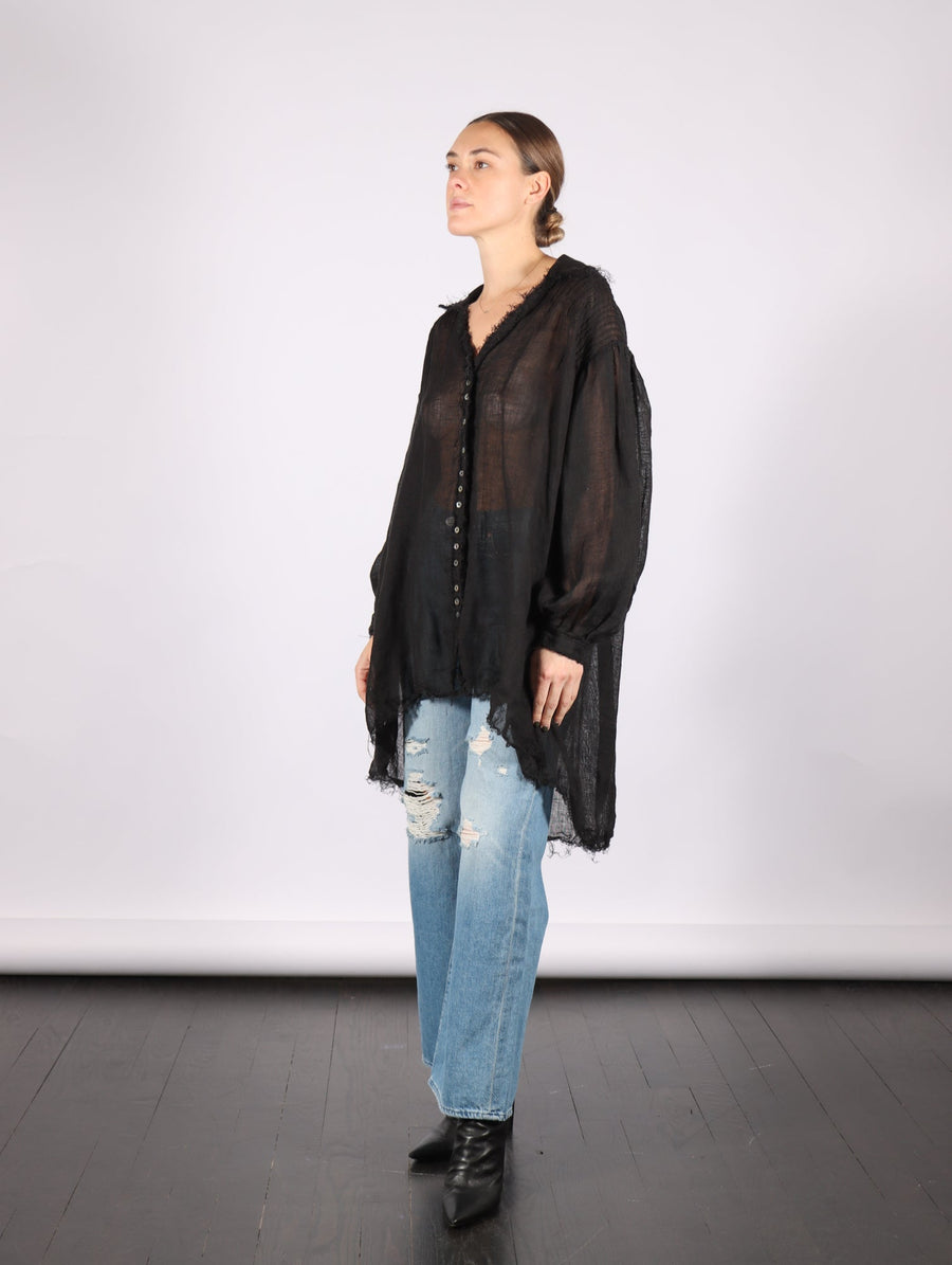 Button Down in Black by Amano by Lorena Laing-Amano By Lorena Laing-Idlewild