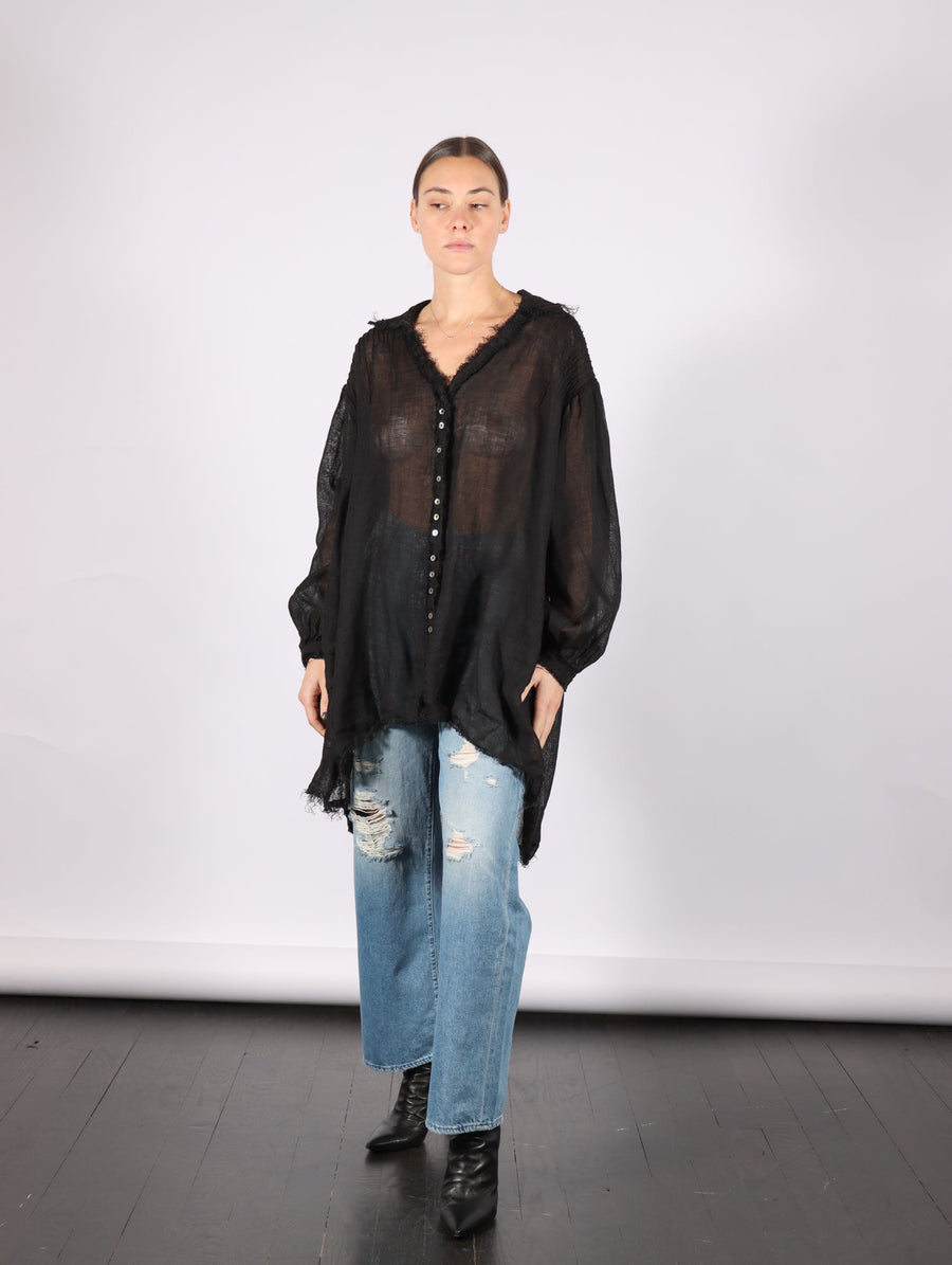 Button Down in Black by Amano by Lorena Laing-Amano By Lorena Laing-Idlewild