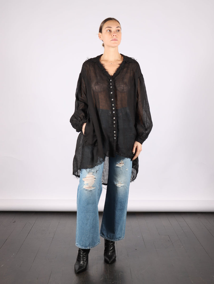 Button Down in Black by Amano by Lorena Laing-Amano By Lorena Laing-Idlewild