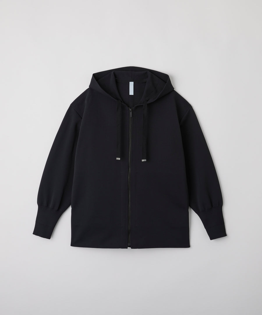 Milan Rib Hoodie Jacket in Black by CFCL-Idlewild