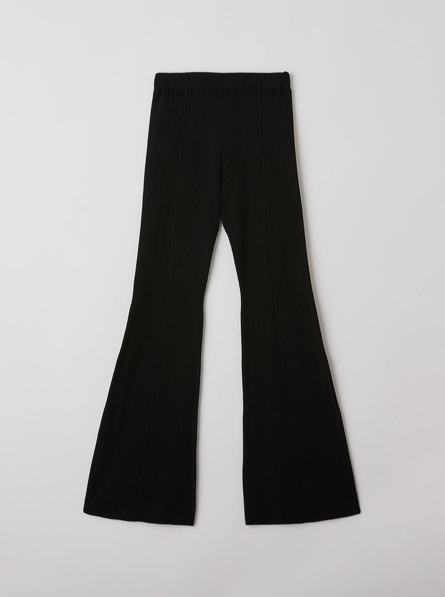 Rib Tight Flare Pants in Black by CFCL-Idlewild