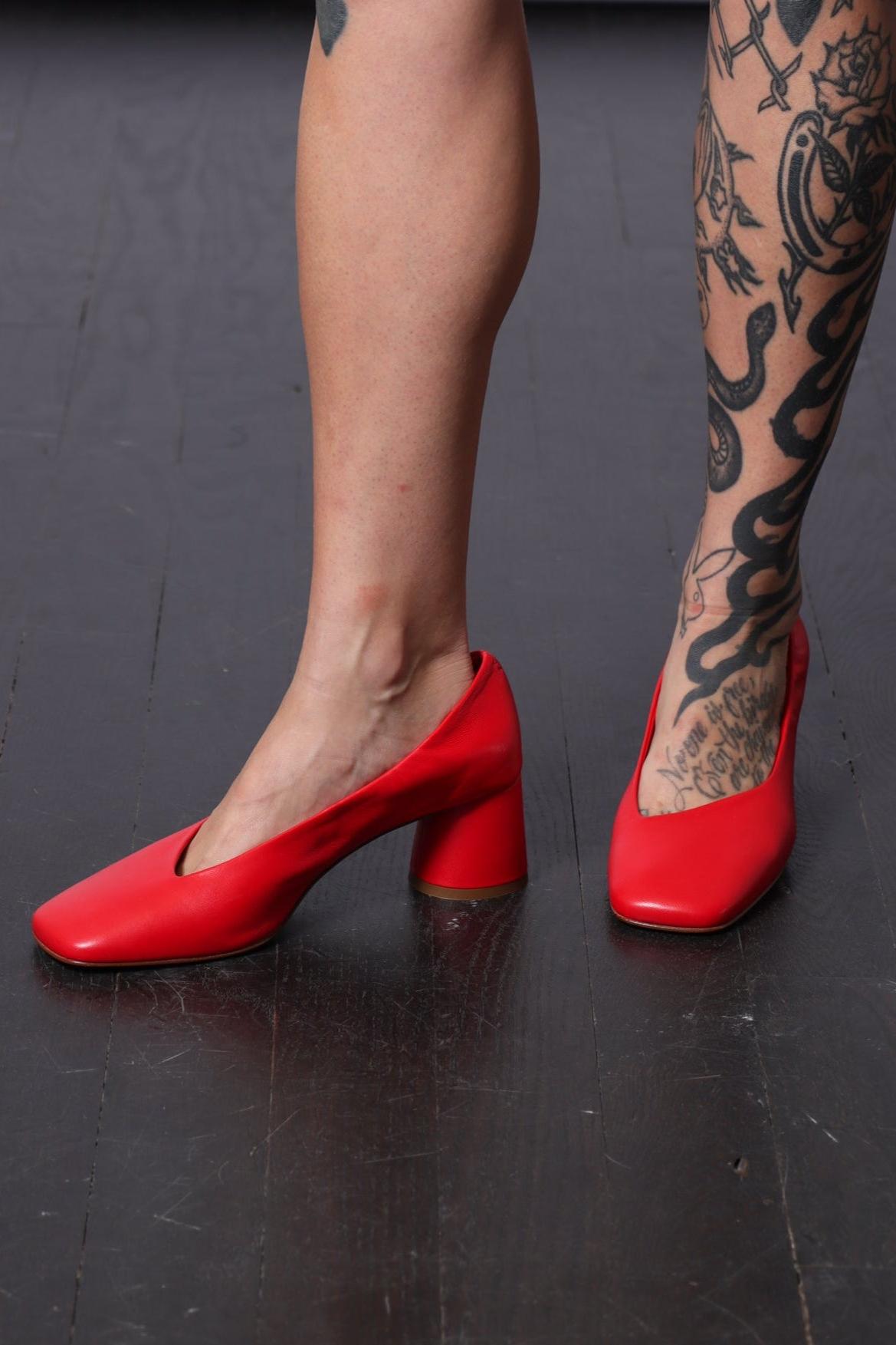 Cala Pump in Baron Rosso by Halmanera-Shoes-Halmanera-Idlewild