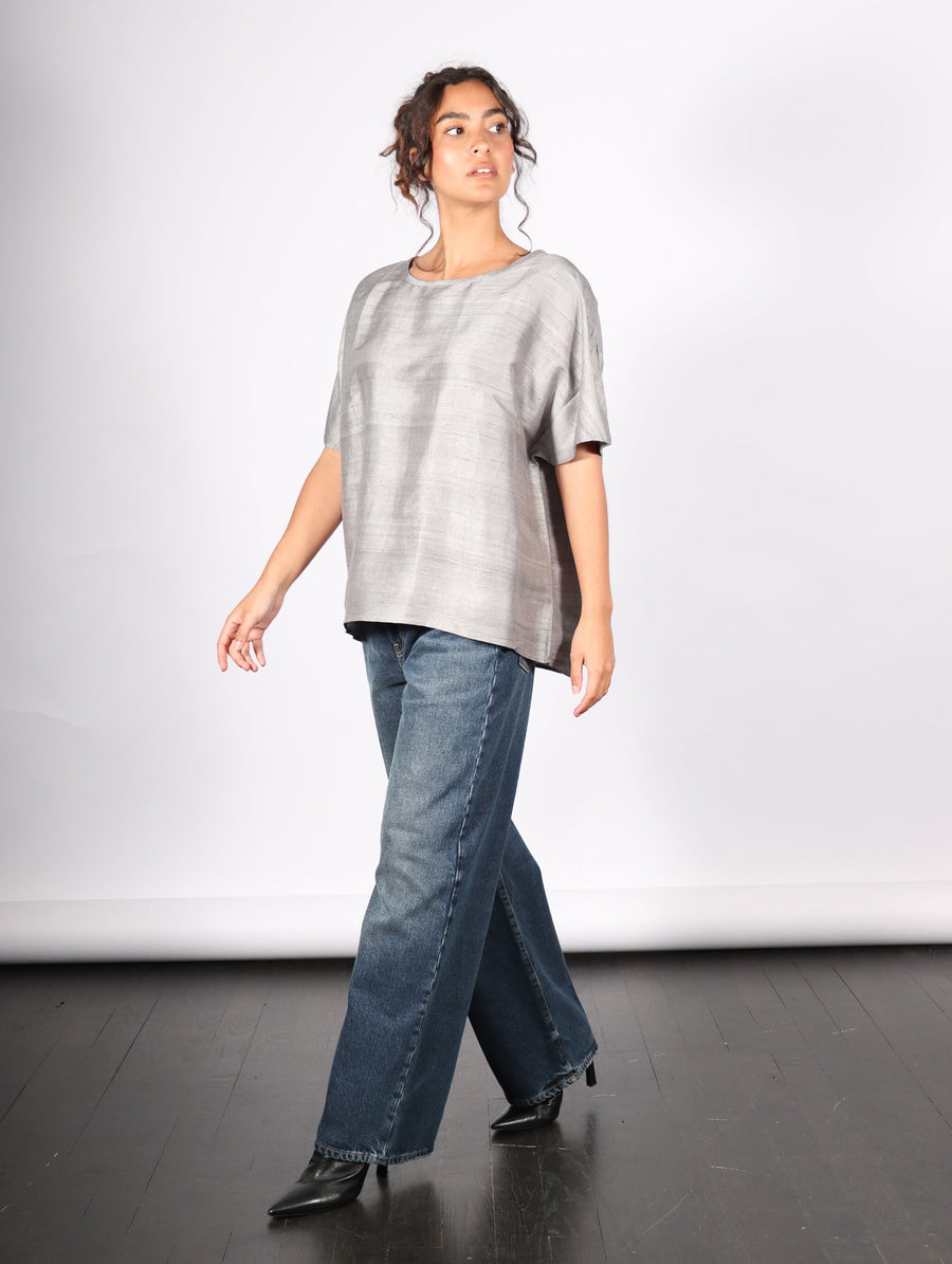 Calcutta Tee in Gray by Shwetambari