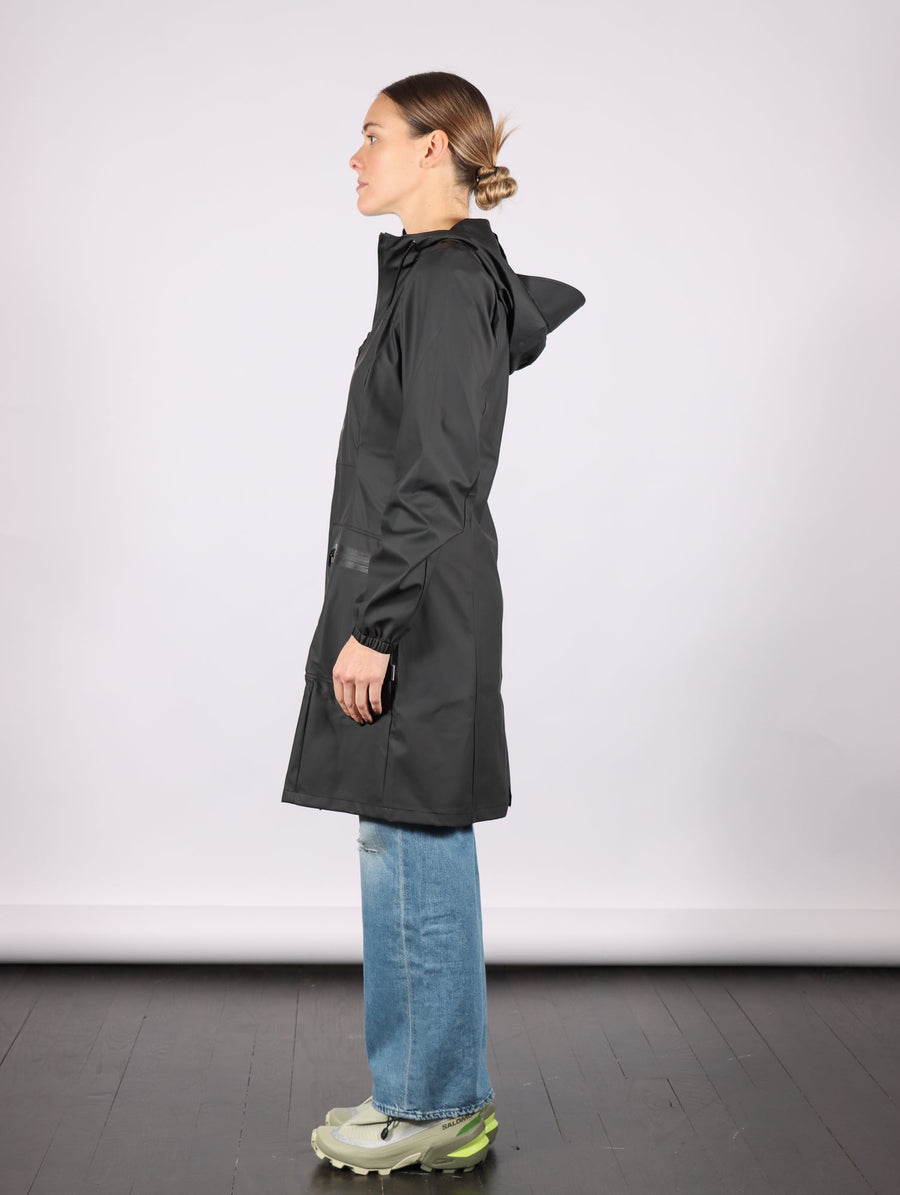 Cargo Curve W Jacket in Black by RAINS-RAINS-Idlewild