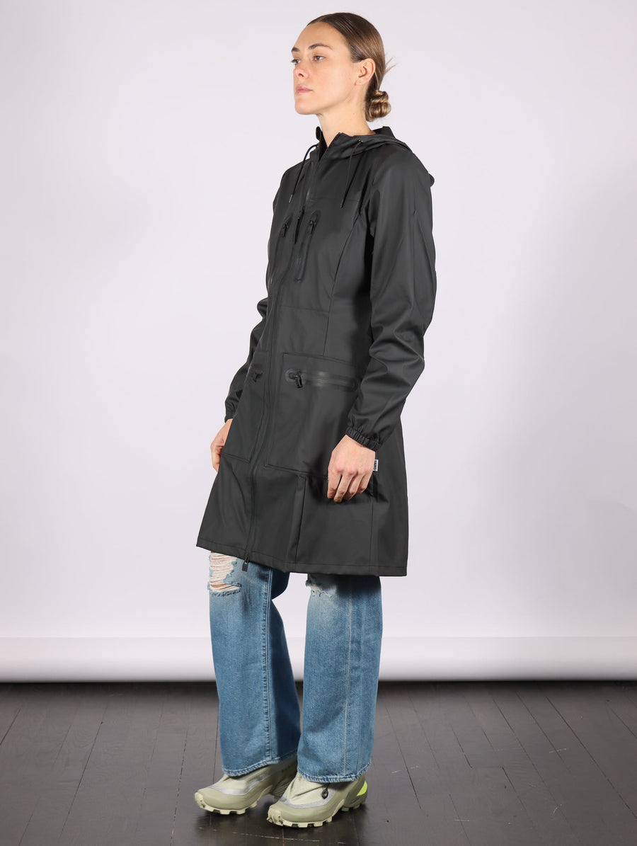 Cargo Curve W Jacket in Black by RAINS-RAINS-Idlewild