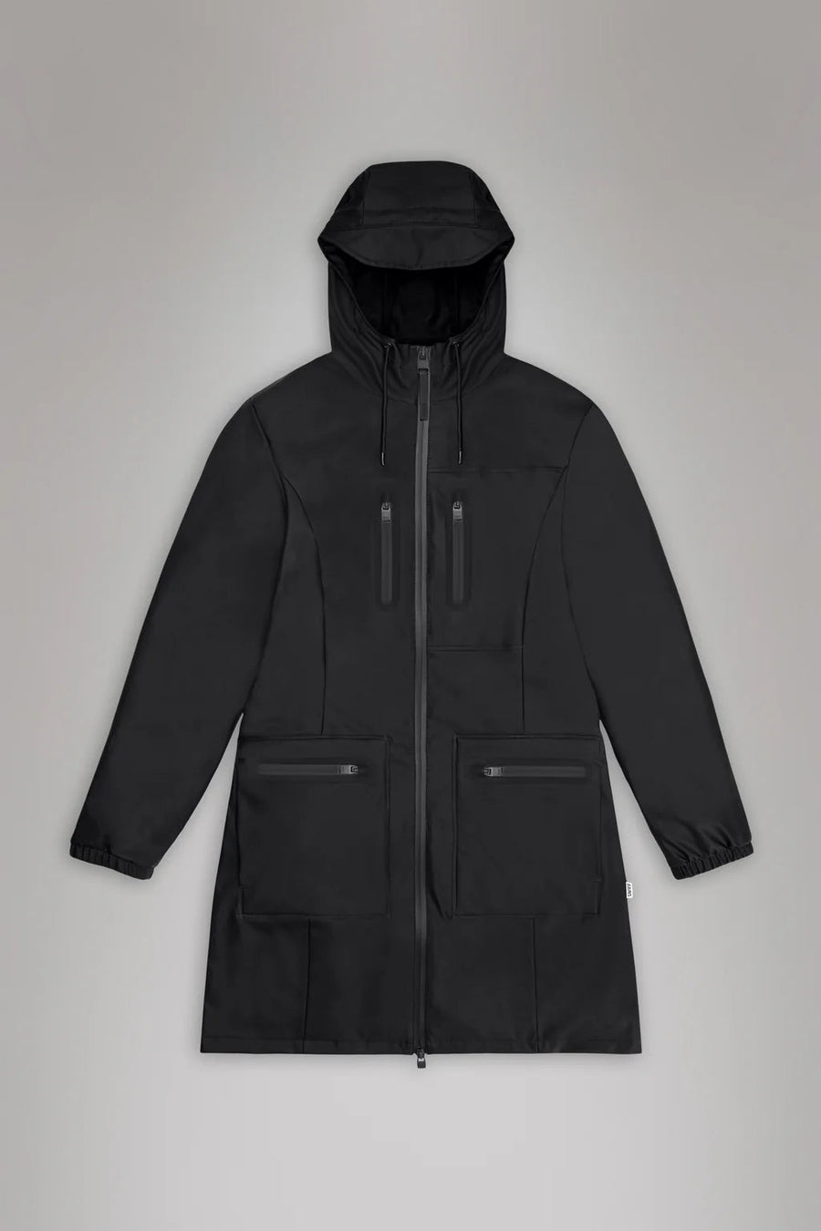 Cargo Curve W Jacket in Black by RAINS-RAINS-Idlewild