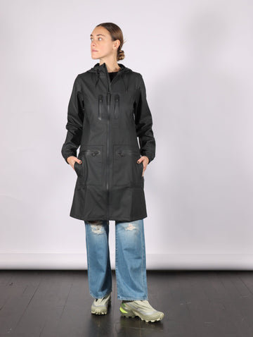 Cargo Curve W Jacket in Black by RAINS