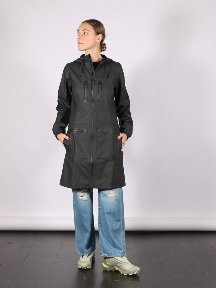 Cargo Curve W Jacket in Black by RAINS-RAINS-Idlewild