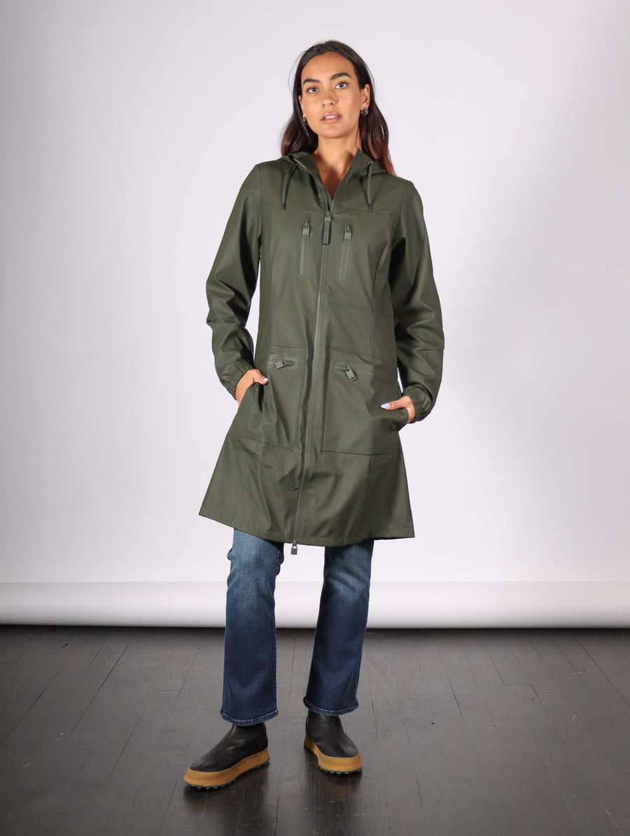 Cargo Curve W Jacket in Green by RAINS Idlewild