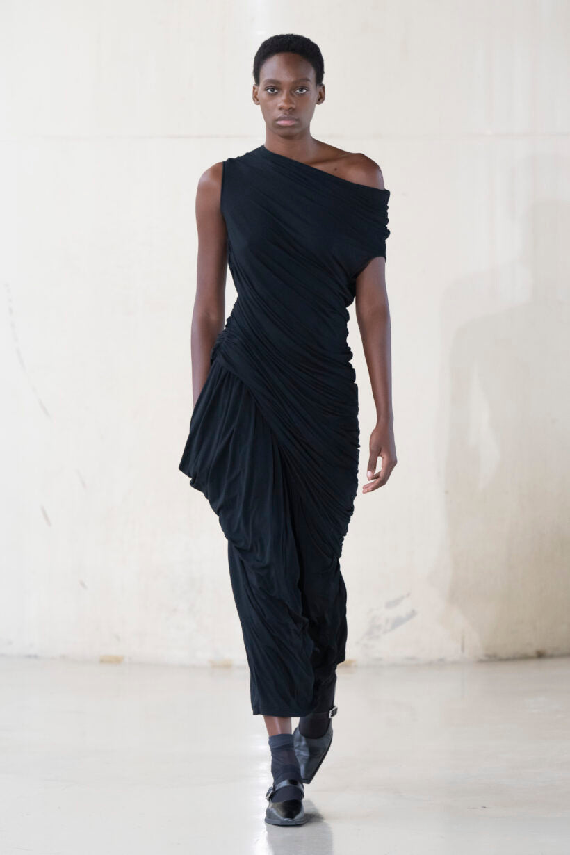 Asymmetrical Shirt in Black by Dawei-Tops-Dawei-Idlewild