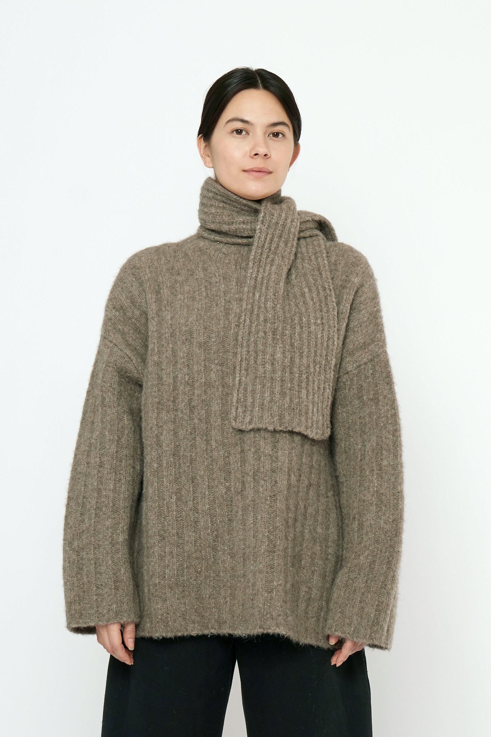 Chunky Mockneck Sweater in Taupe by 7115 by Szeki-7115 by Szeki-Idlewild