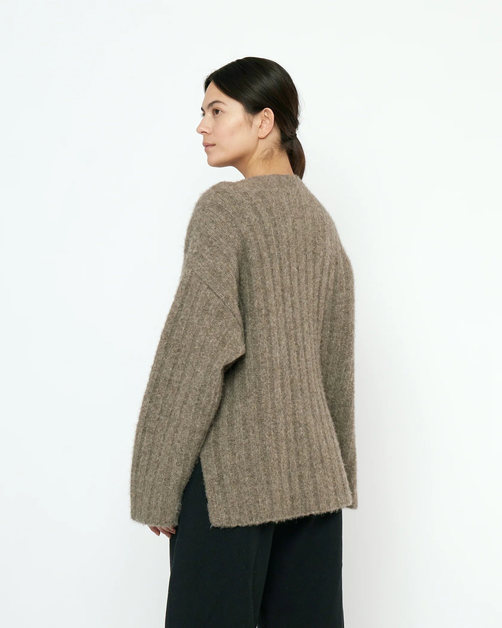 Chunky Mockneck Sweater in Taupe by 7115 by Szeki-Tops-7115 by Szeki-Idlewild