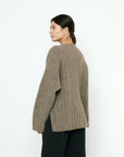 Chunky Mockneck Sweater in Taupe by 7115 by Szeki-Tops-7115 by Szeki-Idlewild