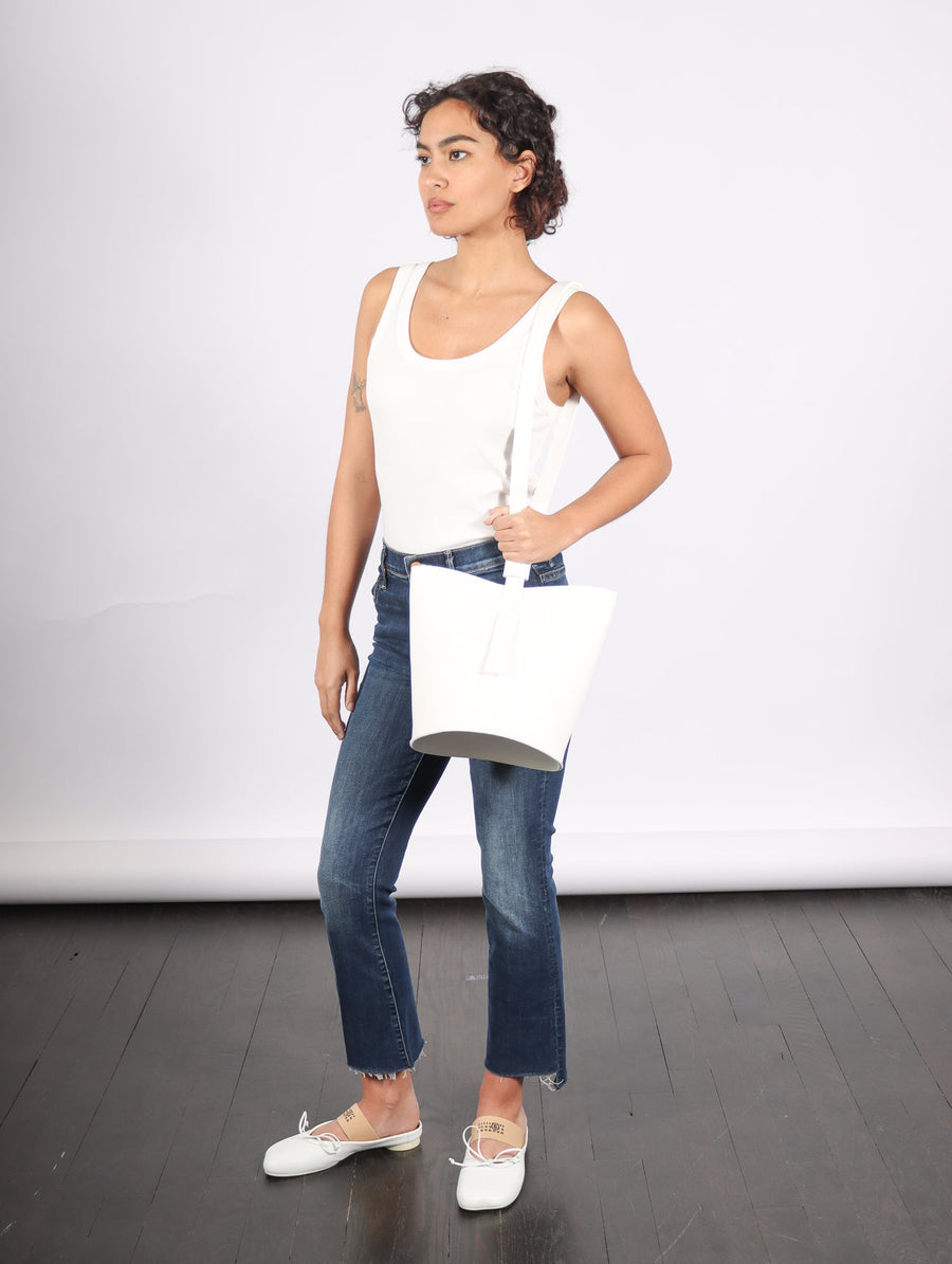 Cilindro Shoulder Bag in White by Arrhe Studio-Idlewild