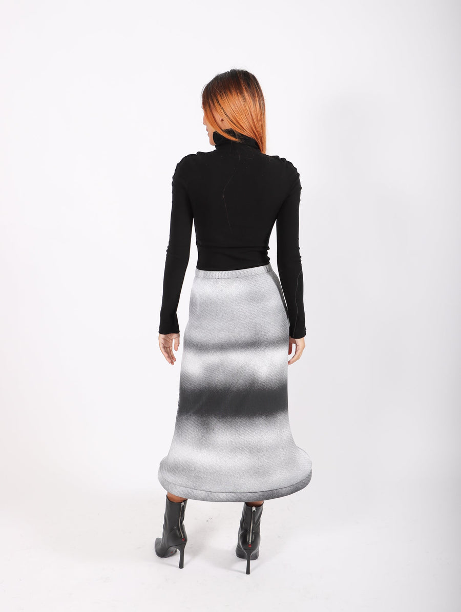 Circle Bottom Skirt in Printed Black & White by Melitta Baumeister-Idlewild