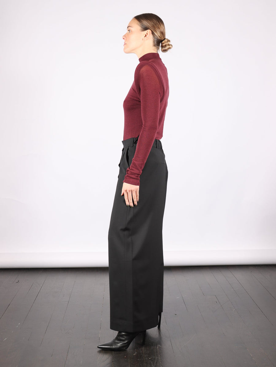 Circle Shoulder Turtleneck in Bordeaux by Melitta Baumeister-Melitta Baumeister-Idlewild