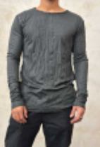 Classic Long Sleeve Tee in Ash Grey by Sanctamuerte-Tops-SANCTAMUERTE-Idlewild