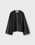 Cleo Recycled Leather Top in Black by Rodebjer-Jackets-Rodebjer-Idlewild