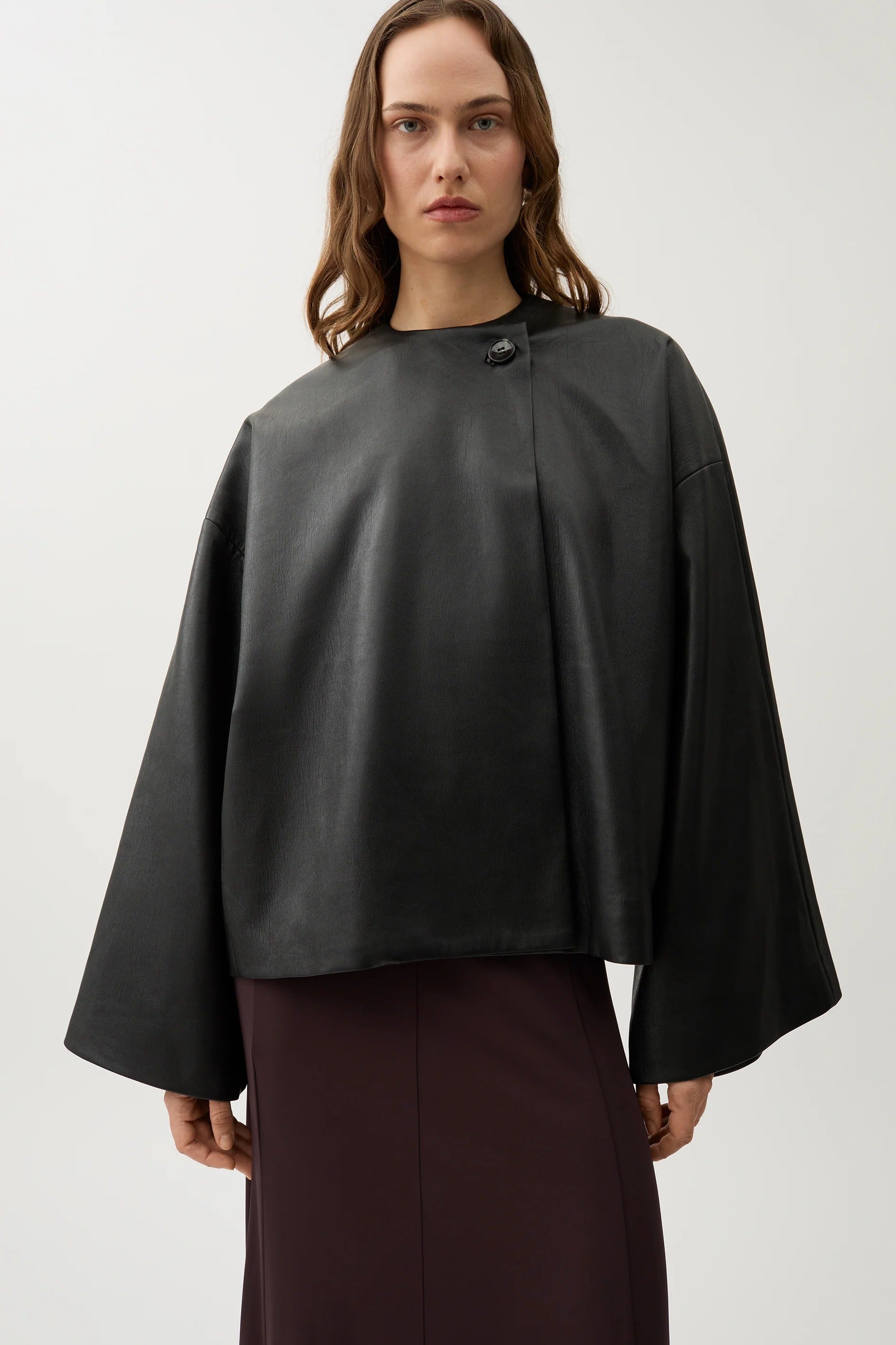 Cleo Recycled Leather Top in Black by Rodebjer-Jackets-Rodebjer-Idlewild