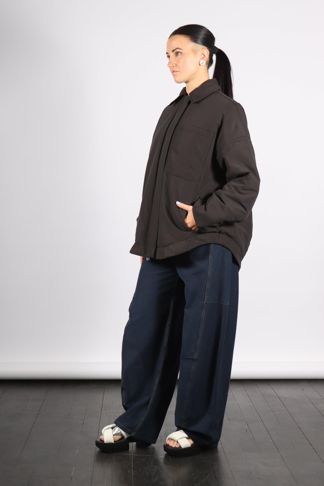 Clyde Padding Shirt Jacket in Black by Tibi-Tibi-Idlewild