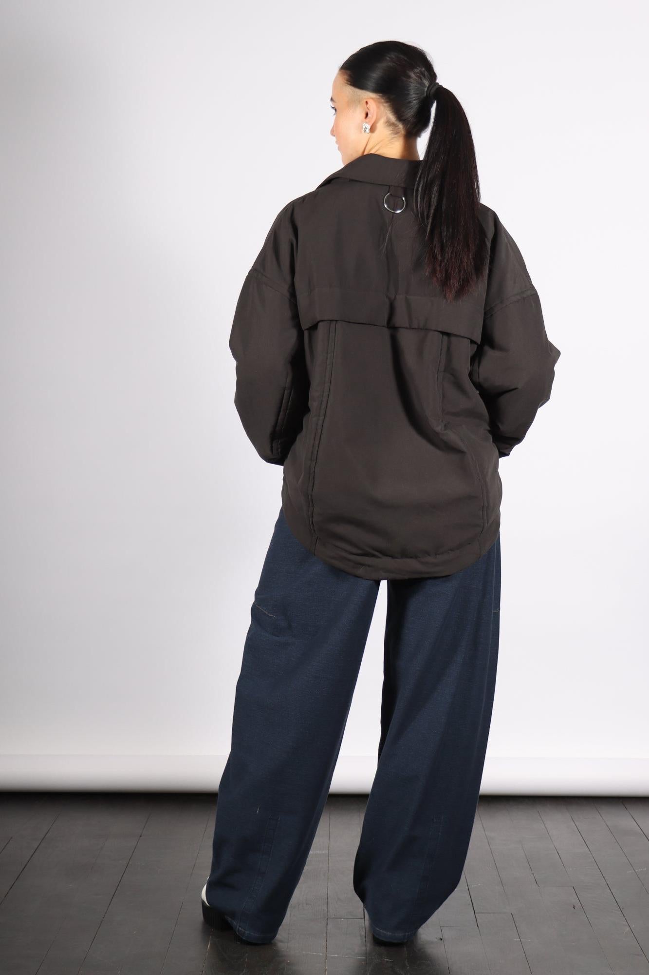 Clyde Padding Shirt Jacket in Black by Tibi-Tibi-Idlewild