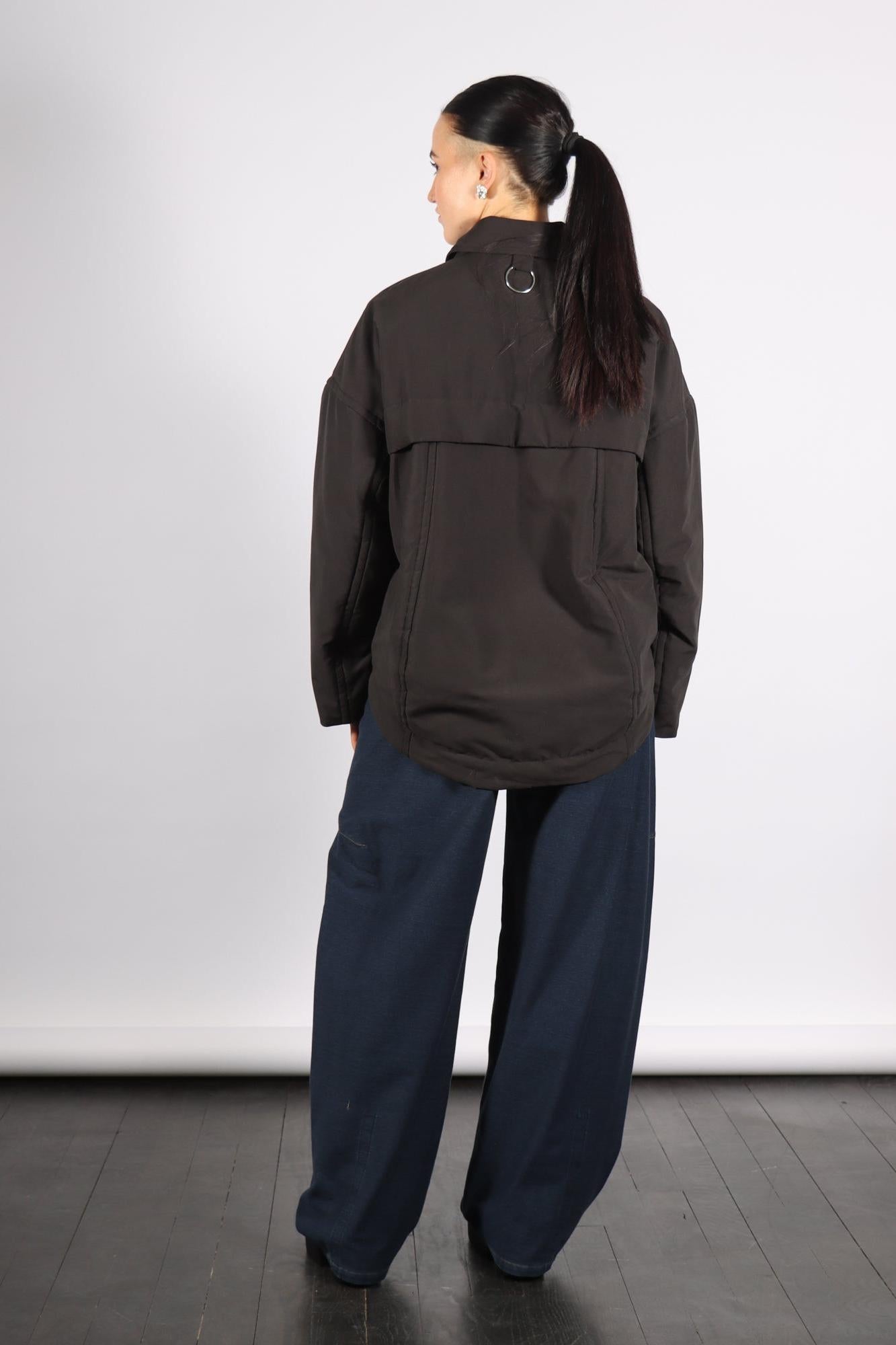 Clyde Padding Shirt Jacket in Black by Tibi-Tibi-Idlewild