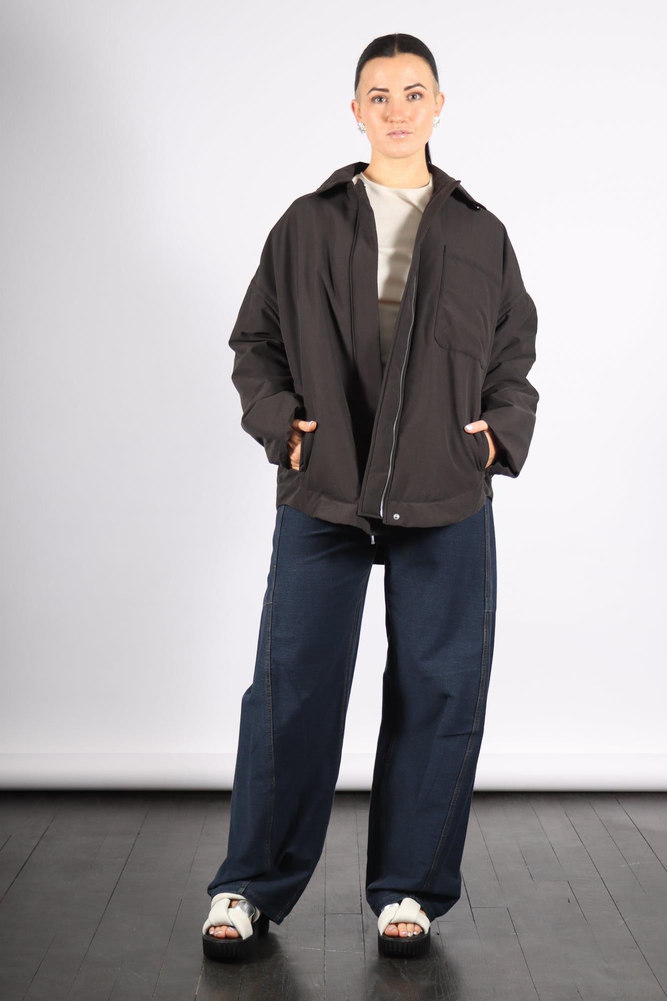 Clyde Padding Shirt Jacket in Black by Tibi-Tibi-Idlewild