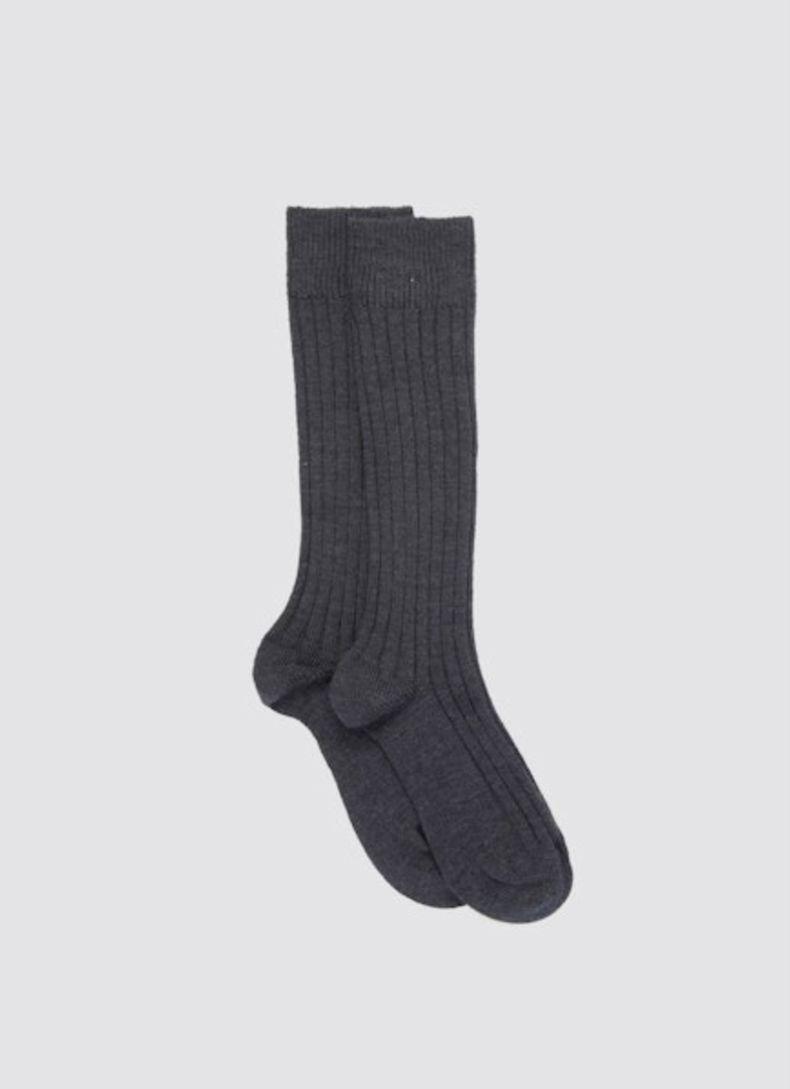 College Socks in Dark Grey Melange by Maria La Rosa-Socks-Maria La Rosa-Idlewild