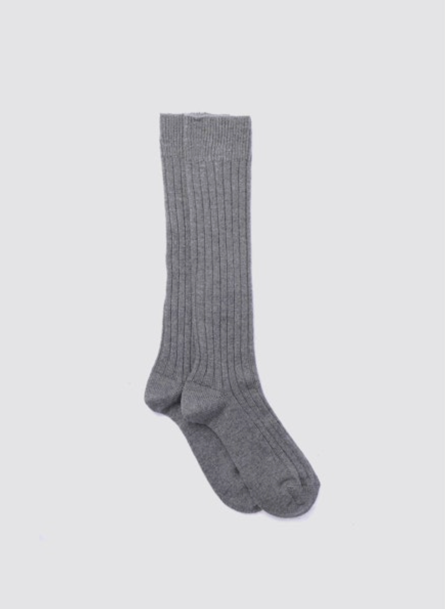 College Socks in Light Grey by Maria La Rosa-Socks-Maria La Rosa-Idlewild