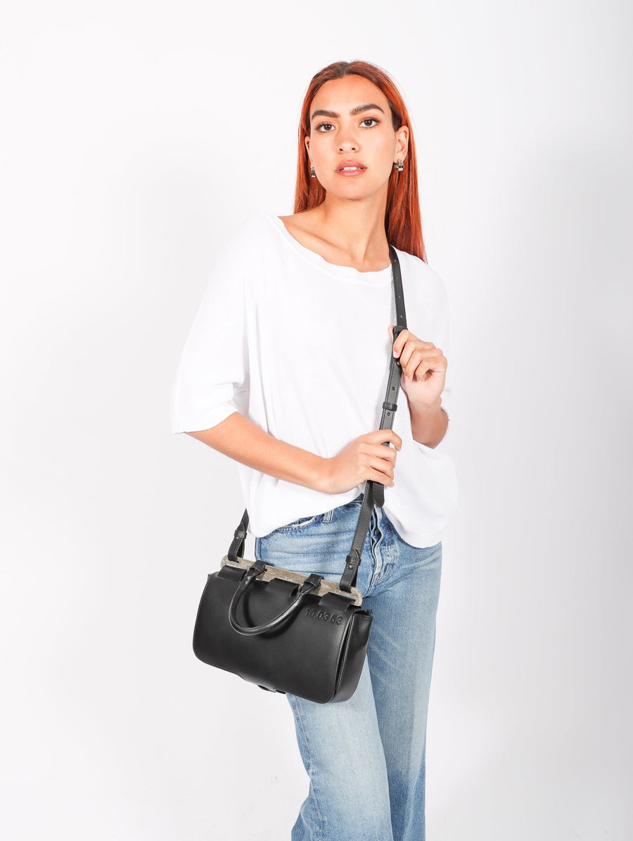 Concrete Baguette Bag in Black by 10.03.53-10.03.53-Idlewild