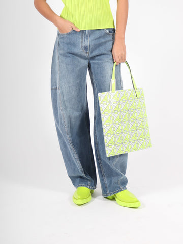 Connect Tote Bag in Yellow Green & Gray by Bao Bao Issey Miyake-Idlewild