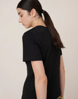 Contour Tee in Black by Kowtow-Tops-Kowtow-Idlewild