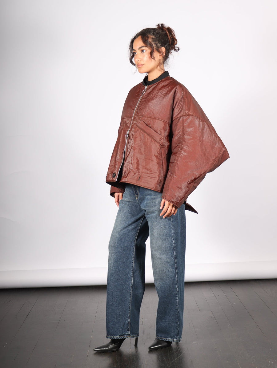 Convertible Jacket in Dark Burgundy by Dawei